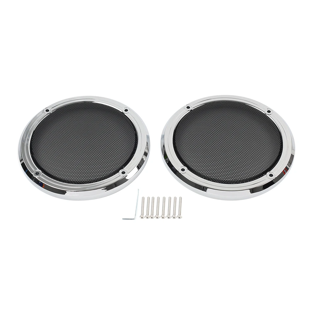 Rear Speaker Pod Grill Mesh Grille Cover 2Pcs For Harley Electra Road Glide FLHTCU FLHTK 2014-2023