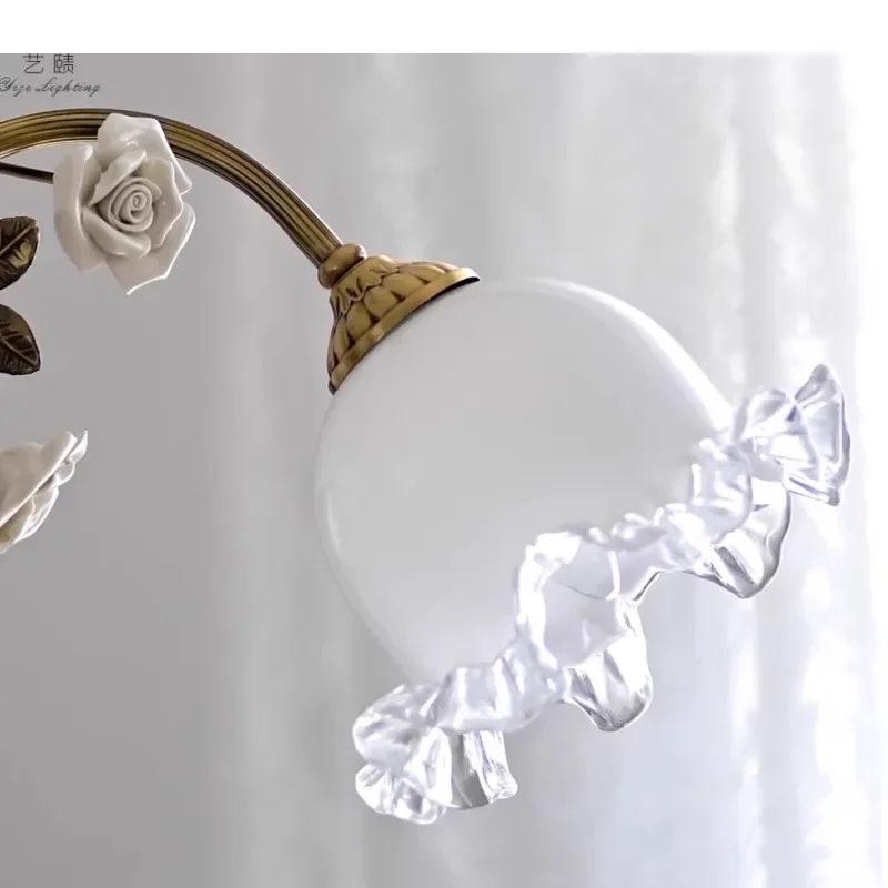 French Elegant Flower Chandelier Medieval, Vintage American Living Room Dining Room Bedroom
