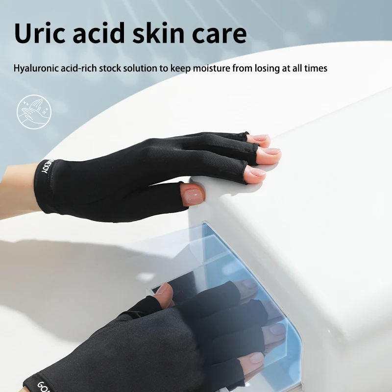 Anti Uv Gel Shield Glove Fingerless Manicure Nail Art Led Lamp Nails Dryer Radiation Hand Protection Nail Gloves