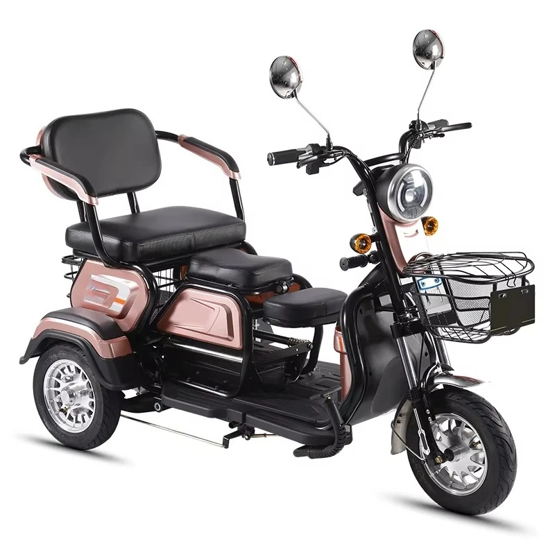 EER Low-priced hot-selling 350W 48V 14-inch electric lead-acid battery, three-wheeled electric freight tricycle with basket