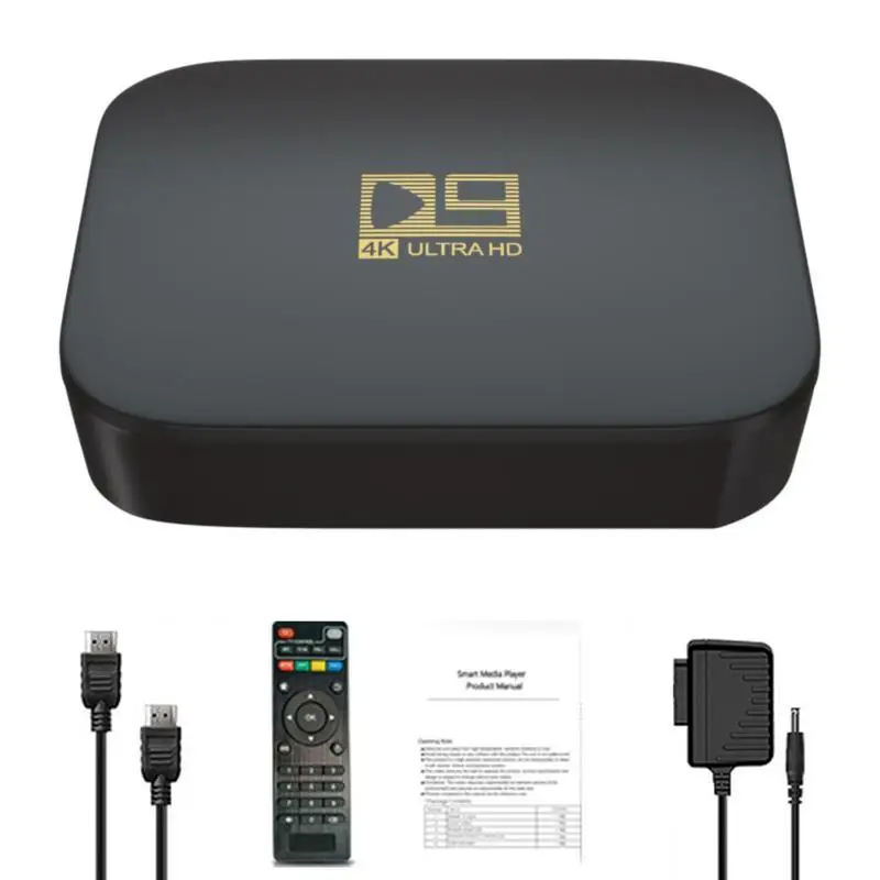 

New Smart TV Box D9 10.0 Set Top Box 2.4G 5G WIFI 905 Core 4K HD 8GB Smart Video Media Player Home Theater TV Box