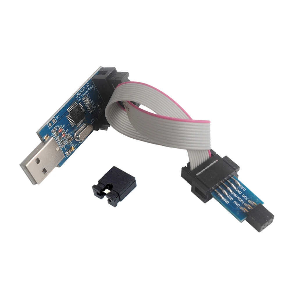 

USBASP Downloader V3 Programmer-USB ISP Downloader for 51 AVR MCU 10PIN To 6PIN Adapter Board Compatible STK500 Protocol
