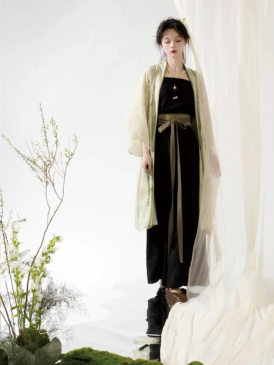 New Chinese  Suspender Song  Long Shirt Song Style Pants, Han  Clothing  Song  Pants Spring And Summer Hanfu