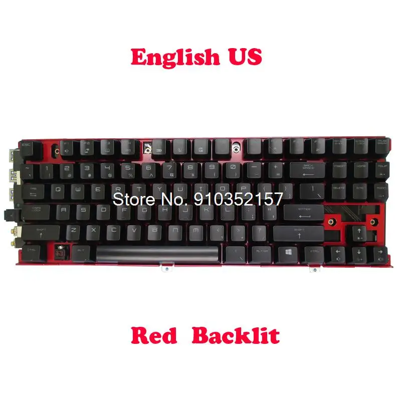 Red Backlit English Mechanical Keyboard For MSI GT80S 6QD-011US 6QE-001US GT80S 6QE-013US 6QF-074US MS-1814 GT80 United States