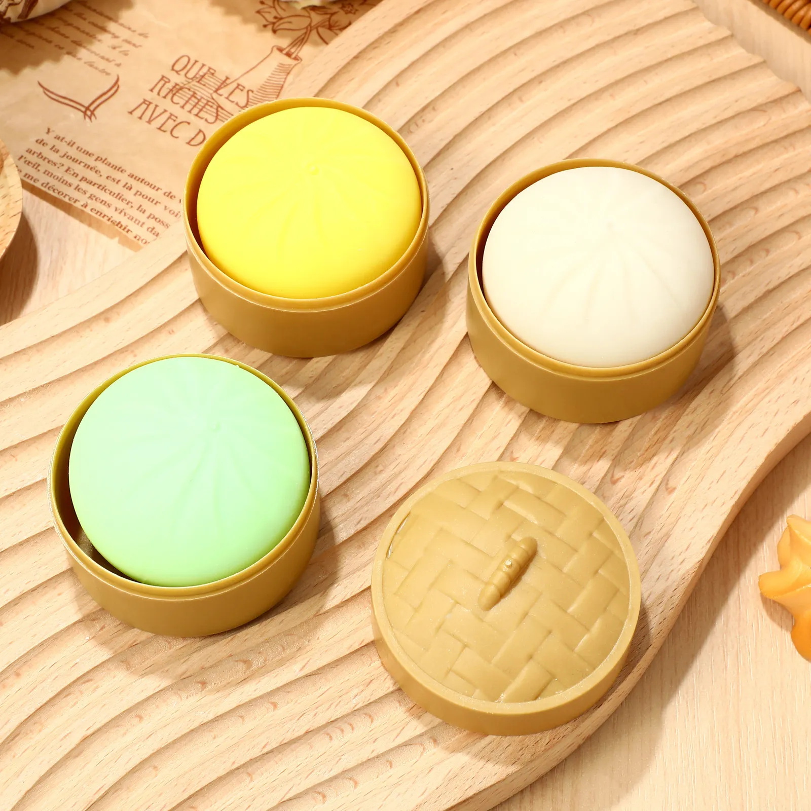 

Набор из 3 реалистичных антистресс-игрушек в форме пельменей для снятия стресса и расслабления детей