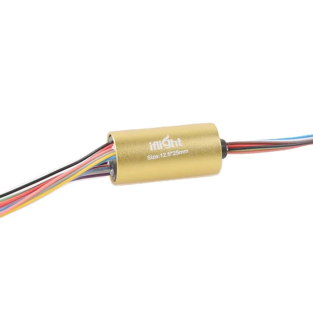 

Diameter 12.5mm 12-way handheld gimbal collector ring conductive slip ring 360 arbitrary degree rotary joint
