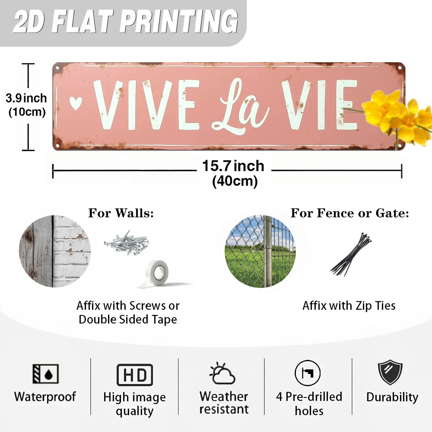 2D Flat Single-Piece French Vintage 