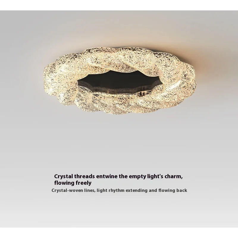 

Italian style light luxury bedroom light, high-end ice crack ceiling light, new master bedroom light, modern minimalist roomligh
