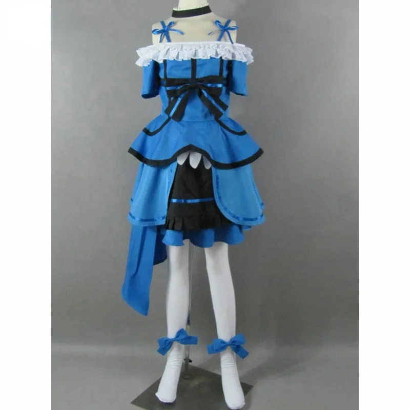 Anime LoveLive! Sonoda Umi Cosplay Costume Blue Lolita Dress Women Girls Braces Skirt