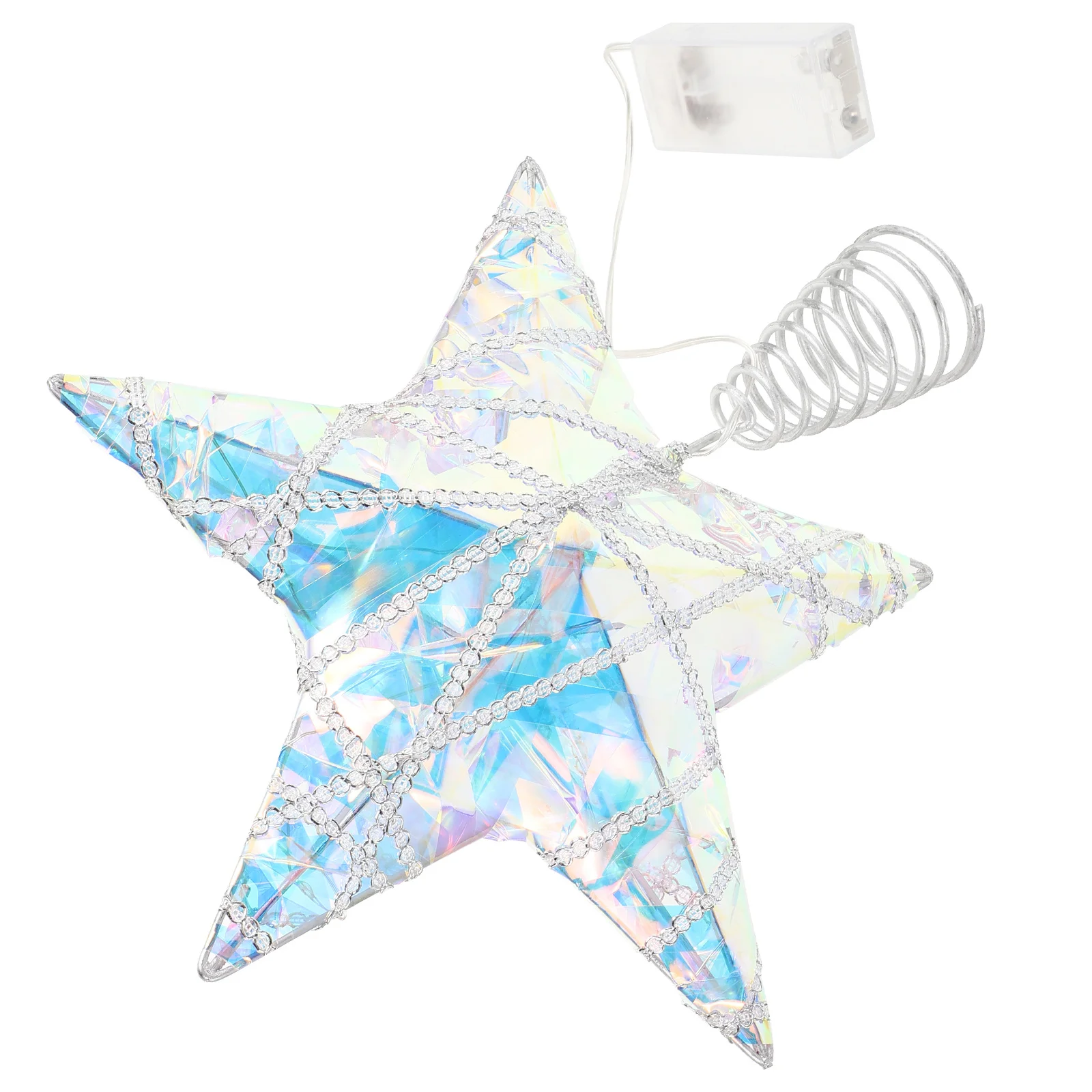

3D Colorful Christmas Tree Topper Star Sparkling Lighted Xmas Star Holiday Decoration Christmas Tree Topper Light