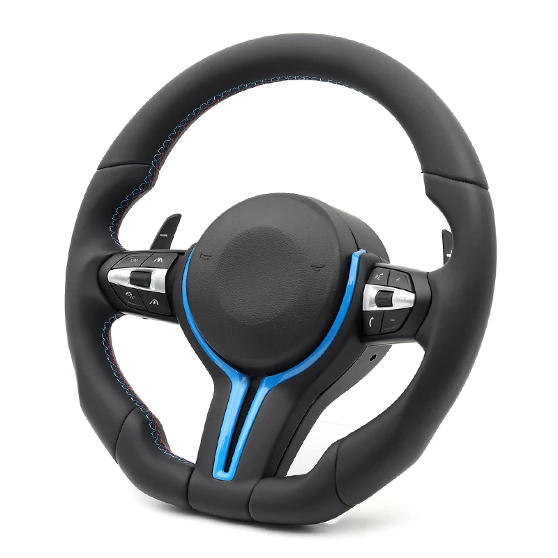 New Car Steering Wheel with red stiching For BMW M3 M5 M6 E90 F30 F31 F34 F10 F11 F01 F02 F20 F21 F22 F23 F32 F33 F06 F07 F12