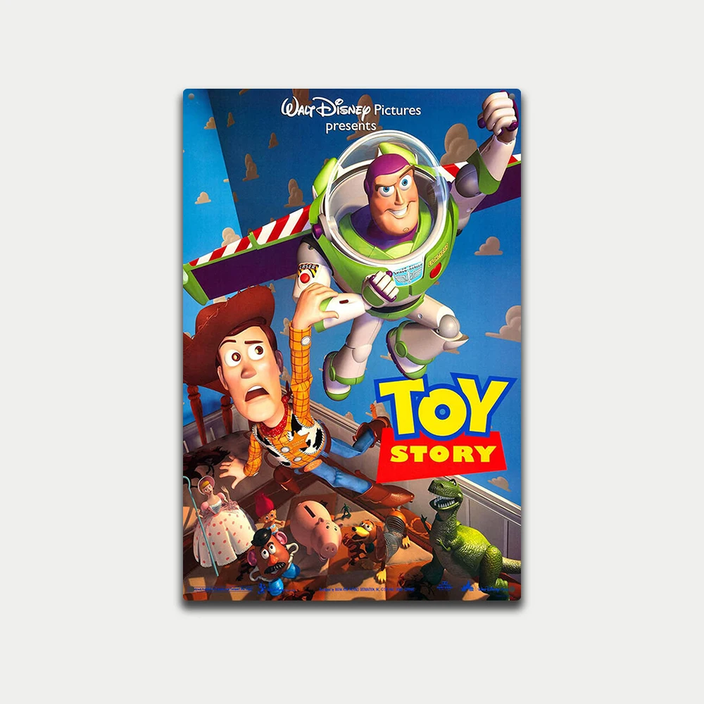 Toy Story Disney 1995 Movie Metal Sign Classical Art Metal Sign Wall Art Decorative Plate Tin Signs Home Kids Bedroom Decoration