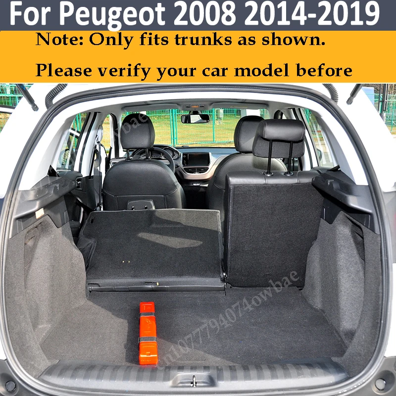 For Peugeot 2008 2014-2019 Car-styling Car Rear Boot Liner Trunk Cargo Mat Tray Floor Car