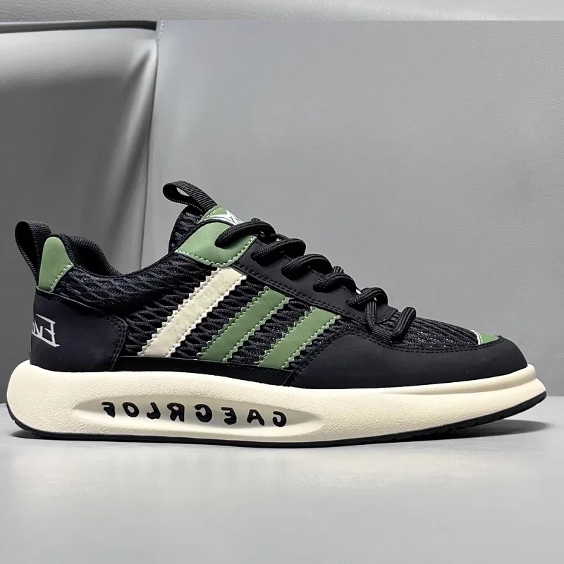 Autumn 2025 Men's White Chunky Sneakers - Breathable Minimalist Design, Student-Friendly & Instagram Popular