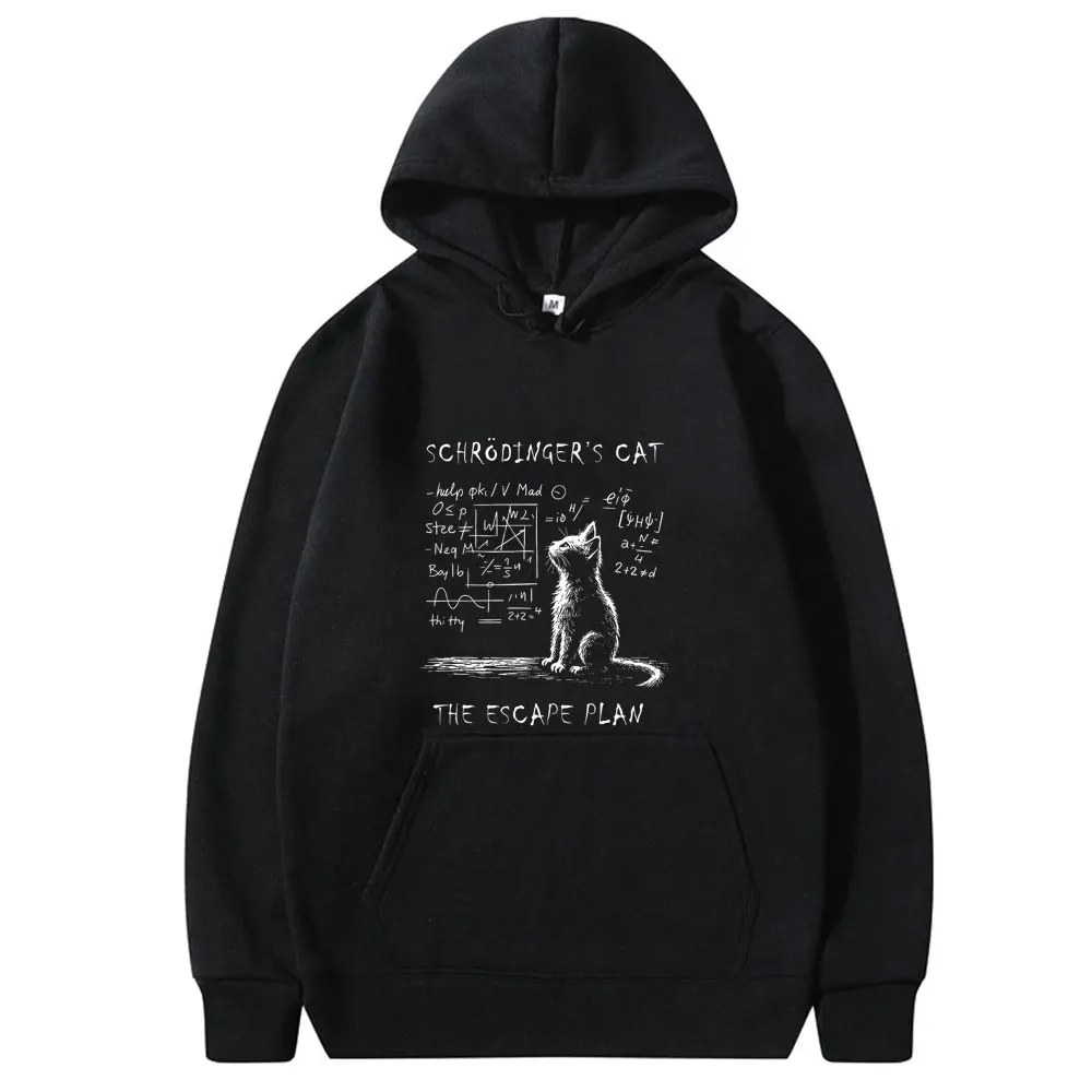 

Schrodinger Cat Physics Quantum Mechanics Creative Funny Mem Graphic Hoodie Men Women Casual Oversized Vintage Pullover Hoodies