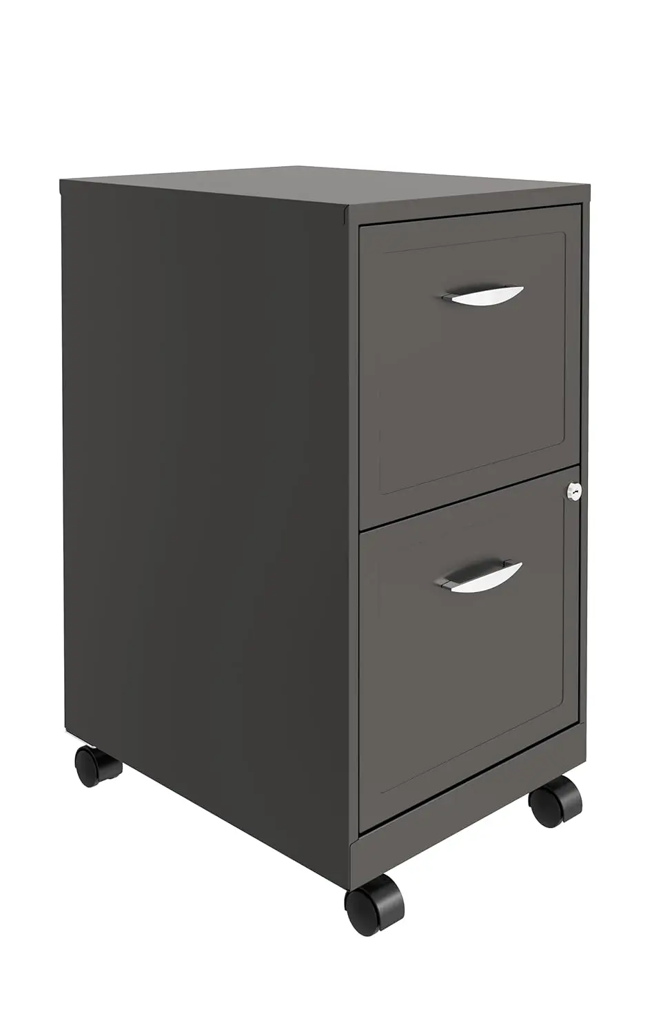 

2 Drawer Fully Assembled Vertical Steel File Cabinet Lock Mobile Letter Size Home Office Metallic Charcoal, Customized