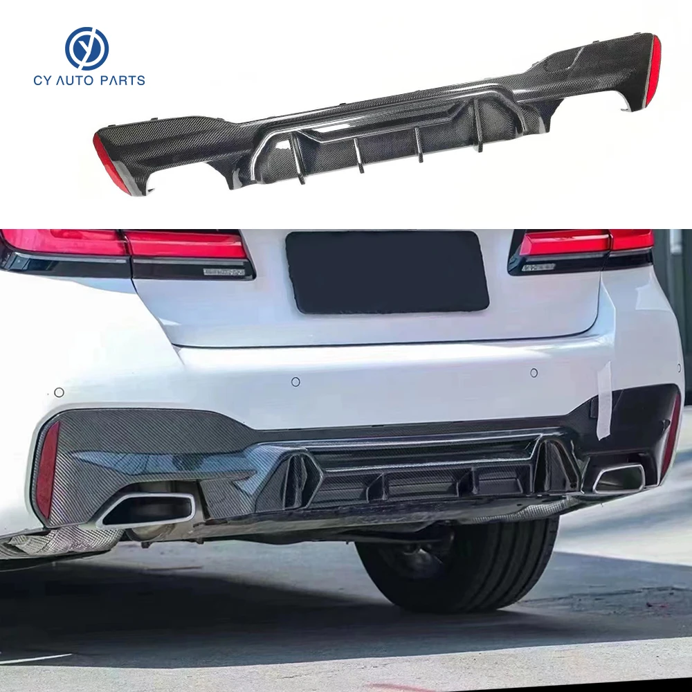 Carbon Fiber Rear Bumper Diffuser Lip MP Type Competition Diffuser For BMW  5 Series G30 MP