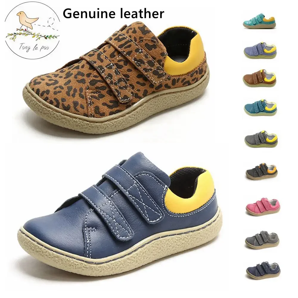 TONGLEPAO-zapatos de piel sintética para niños, mocasines antideslizantes, sólidos, para primavera y otoño