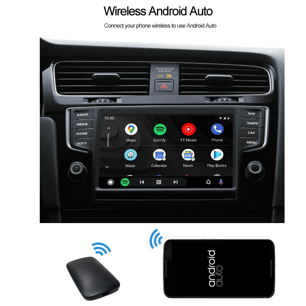 Android AI Box Wired to Wireless CarPlay Adapter Android Auto Universal Car TV Box Netflix YouTube Multimedia Video Player