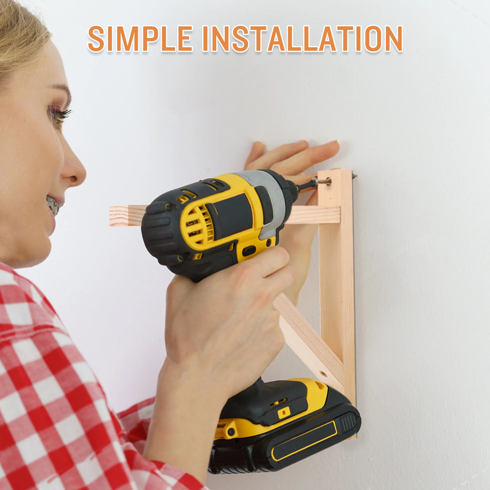 

2Pcs Wall Shelf Brackets Strong Metal Angle Supports for DIY Wooden Shelves Universal Bracket for Garden Restaurant Trailer