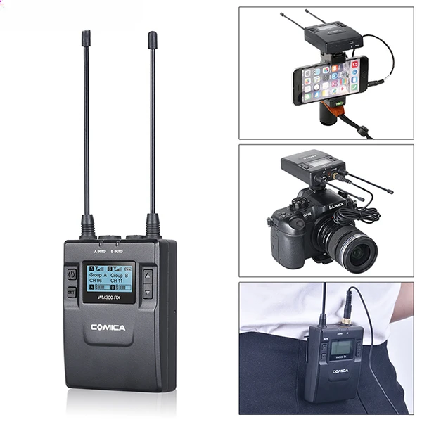 For COMICA WM300 One to Two Lavalier Wireless Microphone Mobile DSLR Interview Recording Microphone