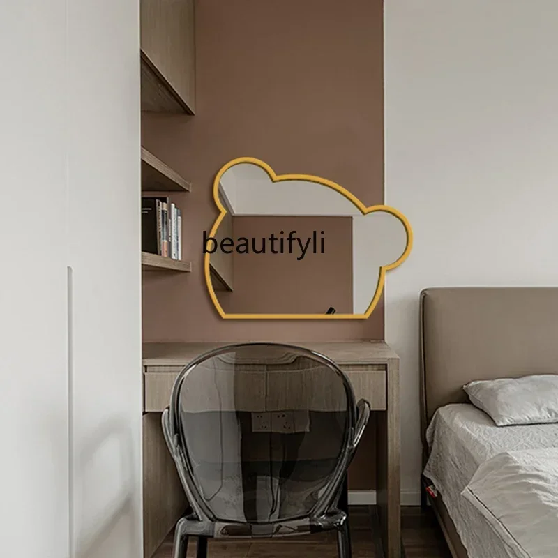 

smt14 SS Light luxuryNordic Bear умное зеркало для ванной комнаты настенное подвесное зеркало для спальни, ванной комнаты, стиральное зеркало, роскошное нерегулярное светодиодное освещение