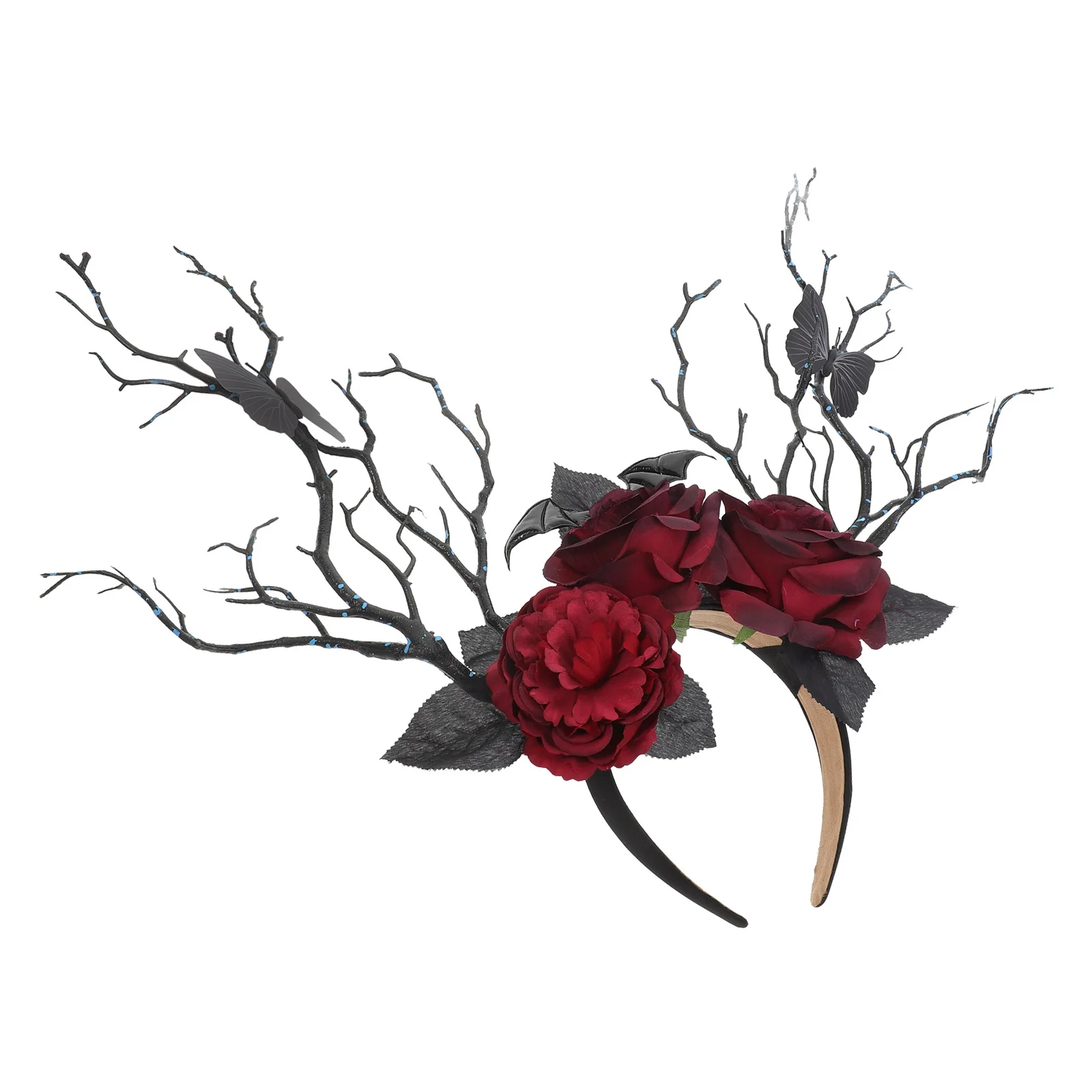 

Halloween Headband Gothic Rose Design Women Girls Headpiece One Size Party Favors Cosplay Hair Decorating Prop Eye-Catching