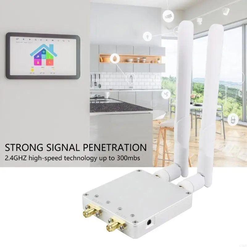 C90F Upgraded 4W WiFi Extender 2 Antennas Enhances Ranging 2x5.8Ghz
