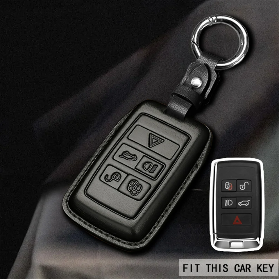 Car Key Case Holder Keychain For Land Rover Range Rover Discovery 5 Sport 2018 2019 For Jaguar XEL E-PACE 2019 Accessories