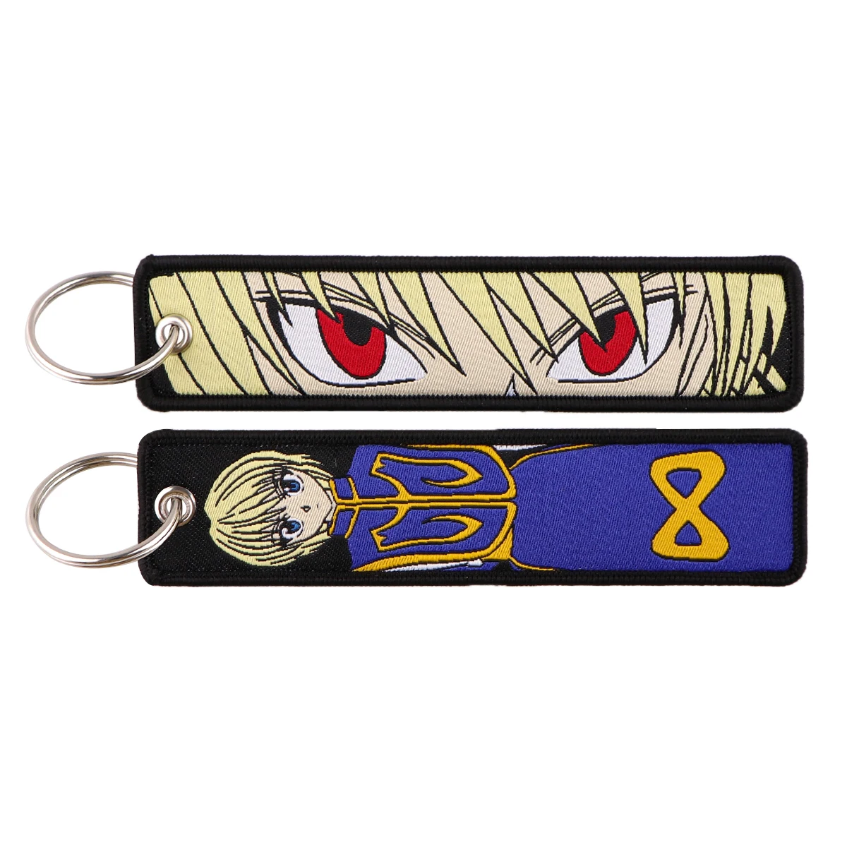 

Novel Embroidered Key Tags Keychain for Car Motorcycles Japanese Anime Keyring Men Women Holder Fashion Jewelry