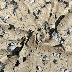 Hollow Lace Linen Fabric for Shirt Dress Clothing Fashion Designer Handmade Diy Sewing Material Cloth Wholeslae
