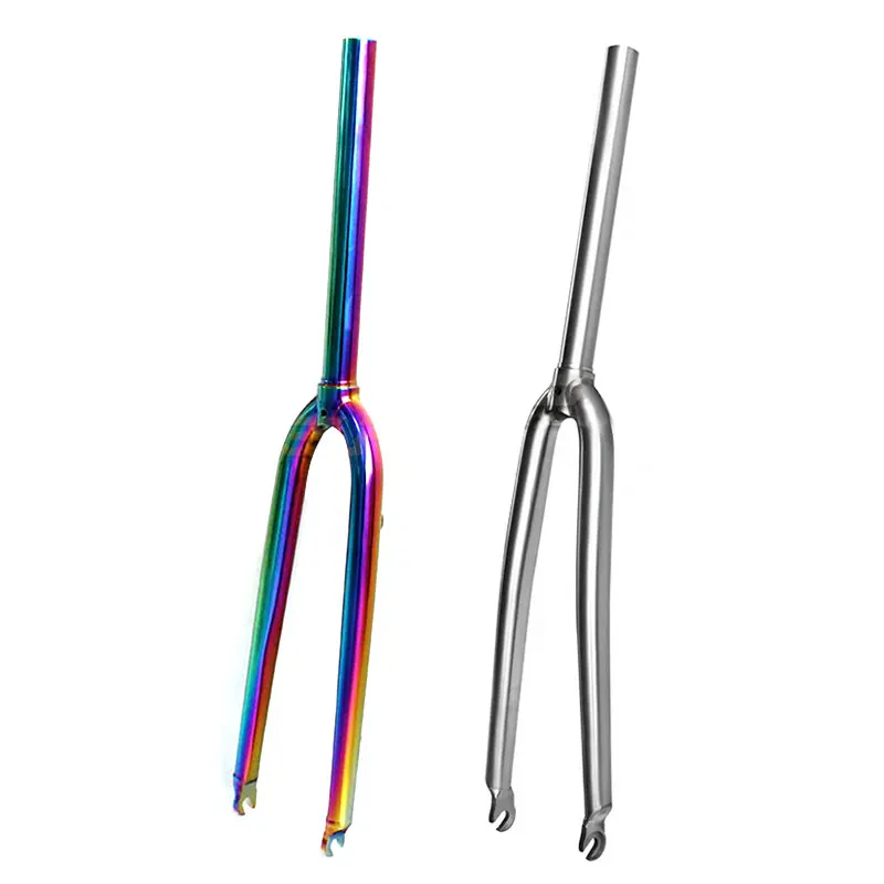 شوكة أمامية لدراجة الطريق من التيتانيوم، شوكة صلبة لفرامل C، إصدار سريع، ملحقات الدراجة، 700c