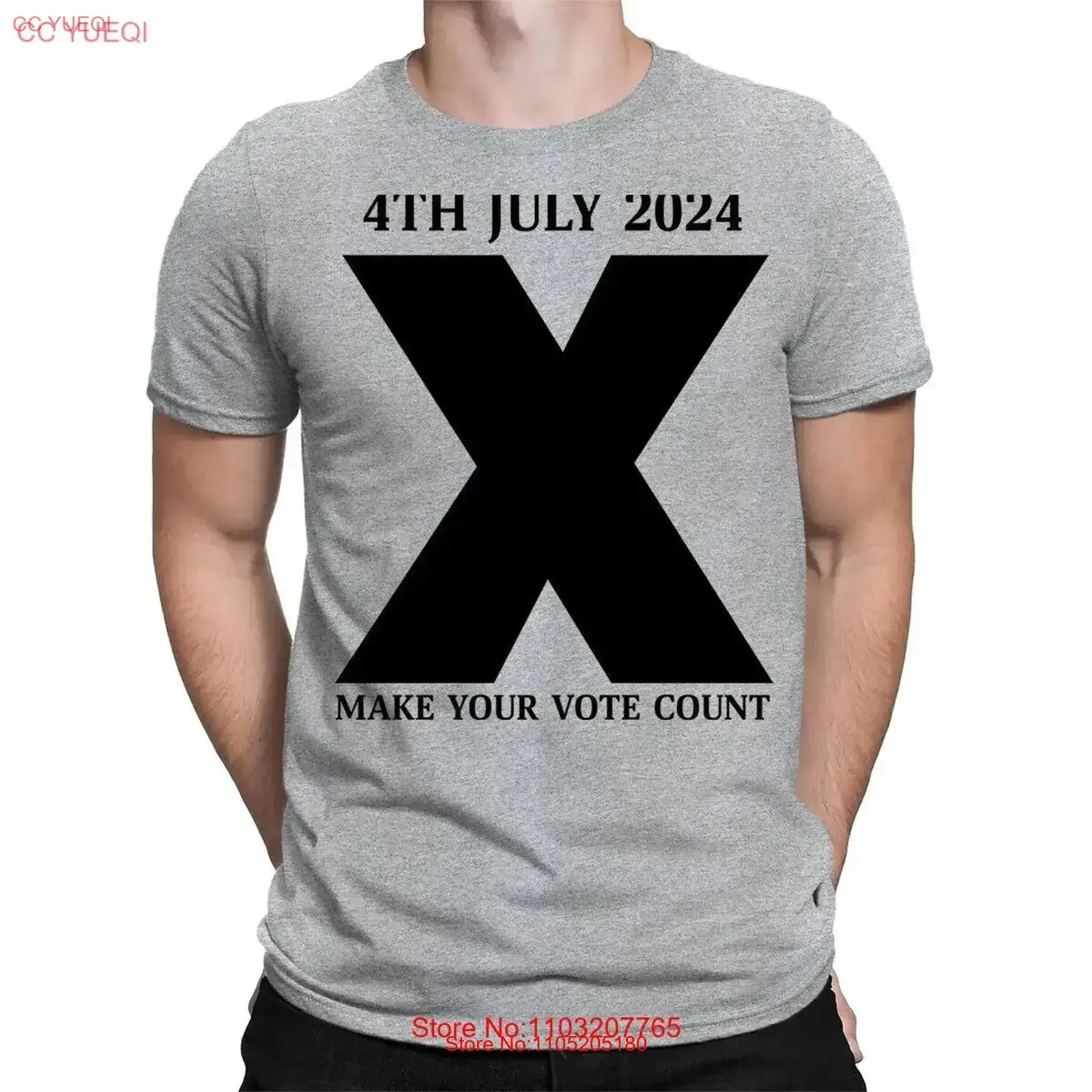 

Make Your Vote Count UK General Party Elections 2024 T Shirt TA 108 vintage Washed Versatile Unisex Top For Everyday Wear