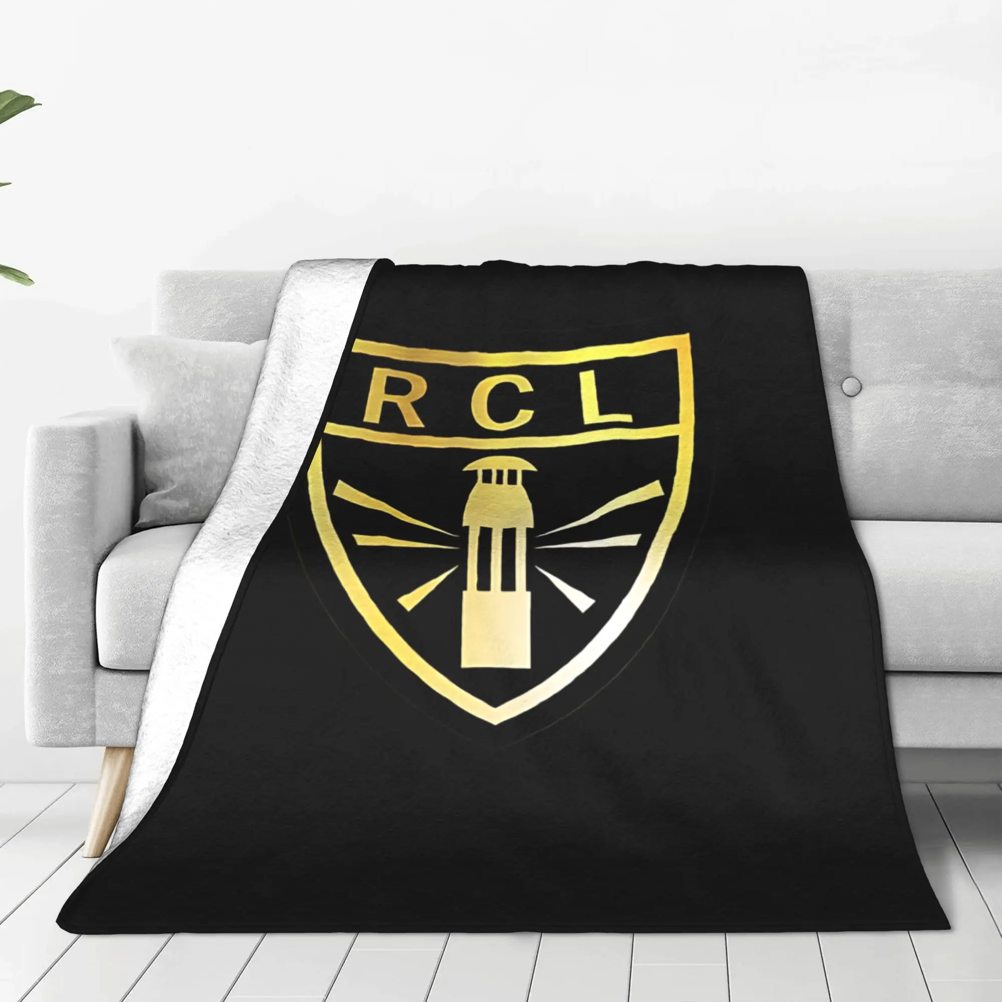 1PC Home Cute Room Decor football crest  Blanket Throw Blanket RC Lens Novelty Warm Blanket All Season