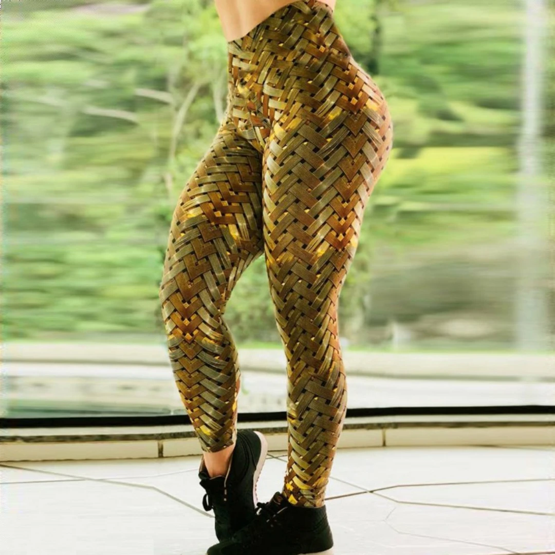 Popular woven digital-printed women’s yoga pants, yoga wear, women’s pants, base layers.