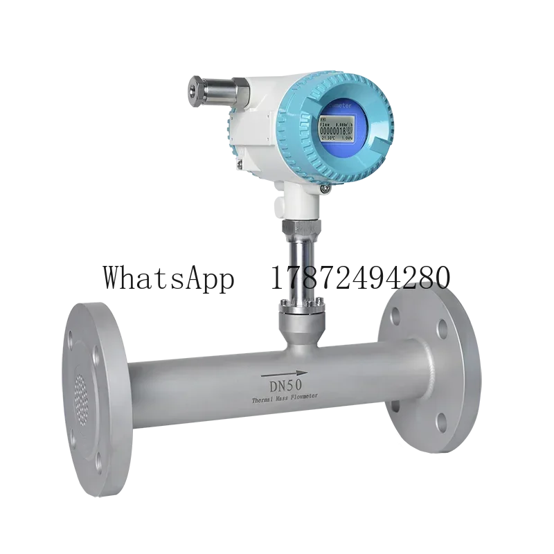 Thread Wafer Connection Flowmeter RS485 HART Available 4-20mA Pulse Thermal  Mass Flow Meter