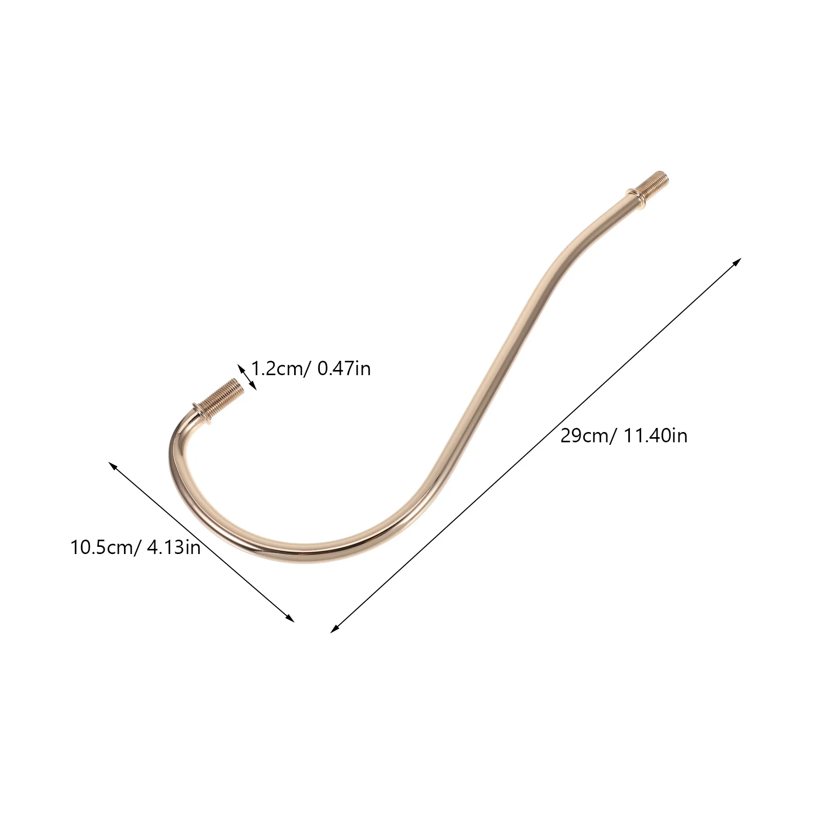 

2Pcs Metal Curved Lamp Rod for Table Lamp Repair Threaded Stem Replacement Lighting Fixture Parts Light Fixture Parts