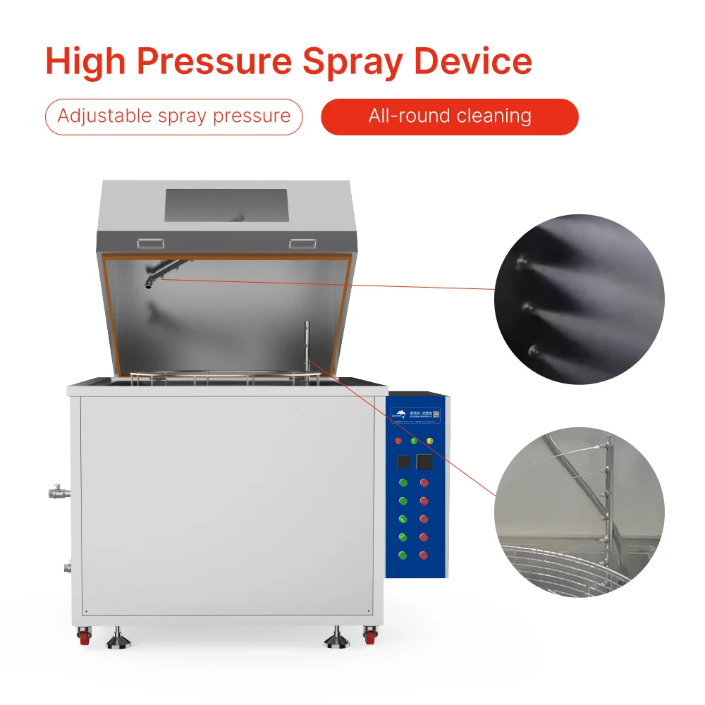 High Pressure Rotary Spray Washer Industrial Ultrasonic Cleaner for Auto Parts Engine Block Bearing Cylinder Head