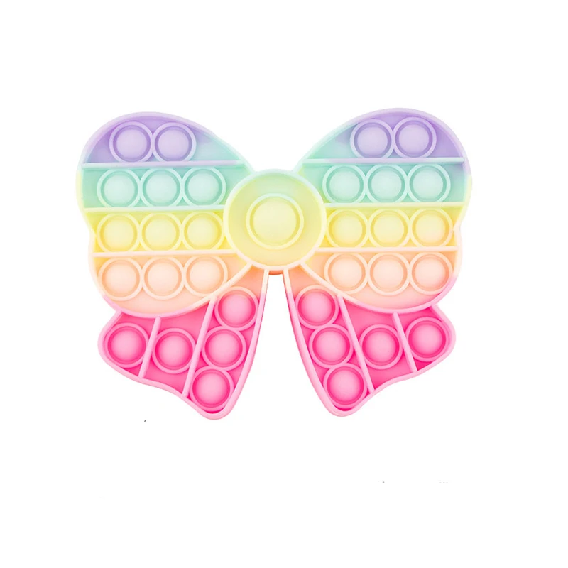 1-5 قطعة قوس قزح سيليكون الضغط اللعب أنماط لطيف فقاعة فنجر لعبة الإجهاد الإغاثة ضغط اللعب الحسية متعة حفلة Favors #6