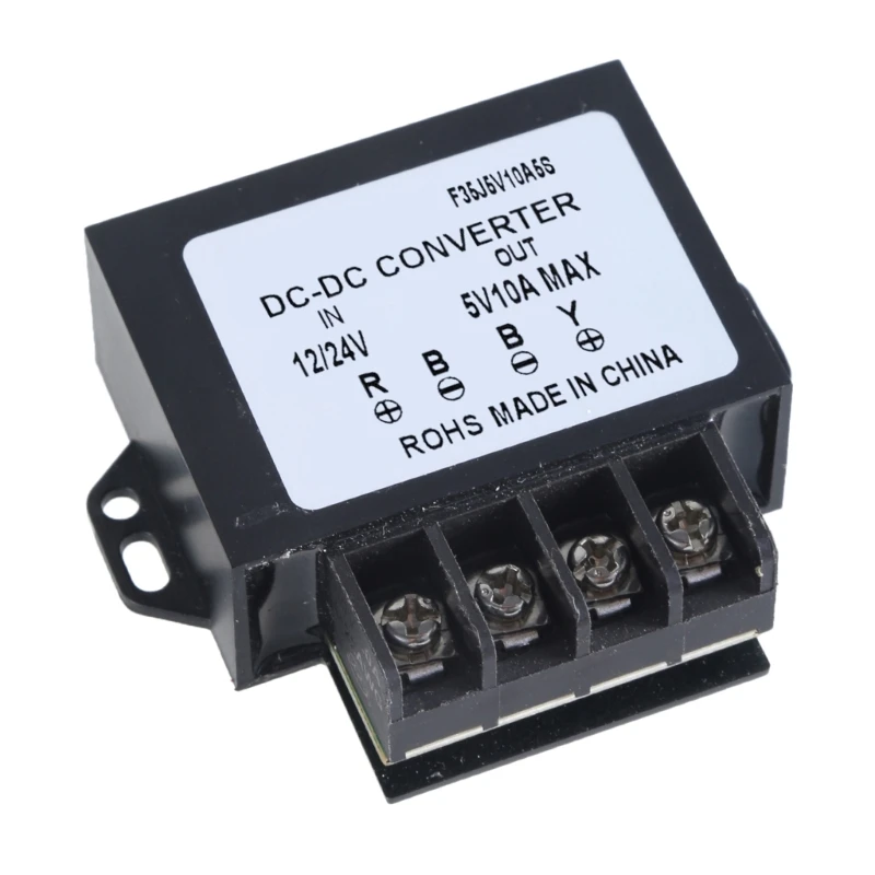 Vehicle Power Supply Converter 12-24V to 5V 10A 50W Module without Cable for Car Electronics and Accessories