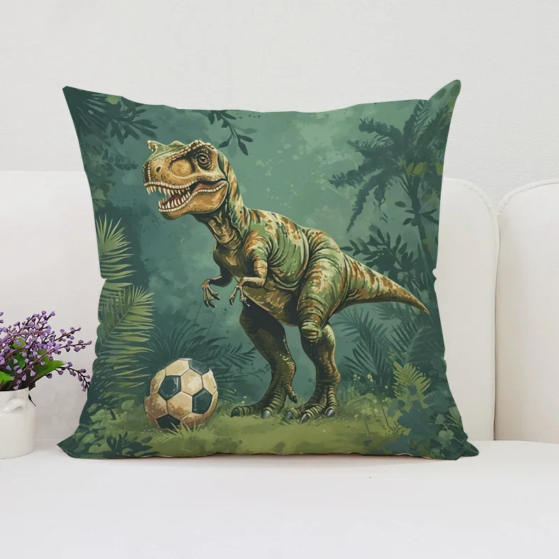 Dinosaur Land Pillow Cover Sofa Decoration 40x40 Cushion Cover Children\'s Room Decorative Pillow Cover Kids Exquisite Gift