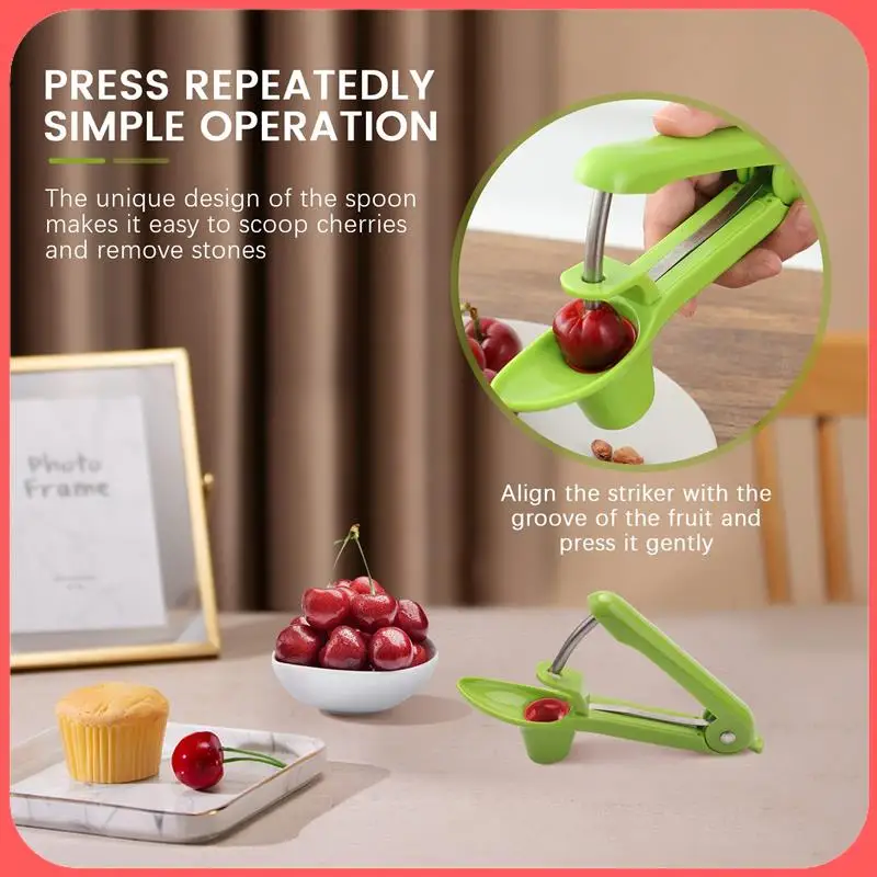 

AA89-2 Pcs Cherry Pitter Or Stoner, Olive Pitter Remover, Cherry Core Or Seed Remover Fruits Gadgets Tools(Green)