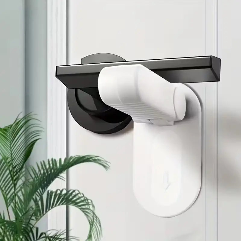 Door Lever Lock Universal Anti-open Handle Child Baby Safety Locks Punch-free Multifunction Hidden Button Buckle Safety Lock
