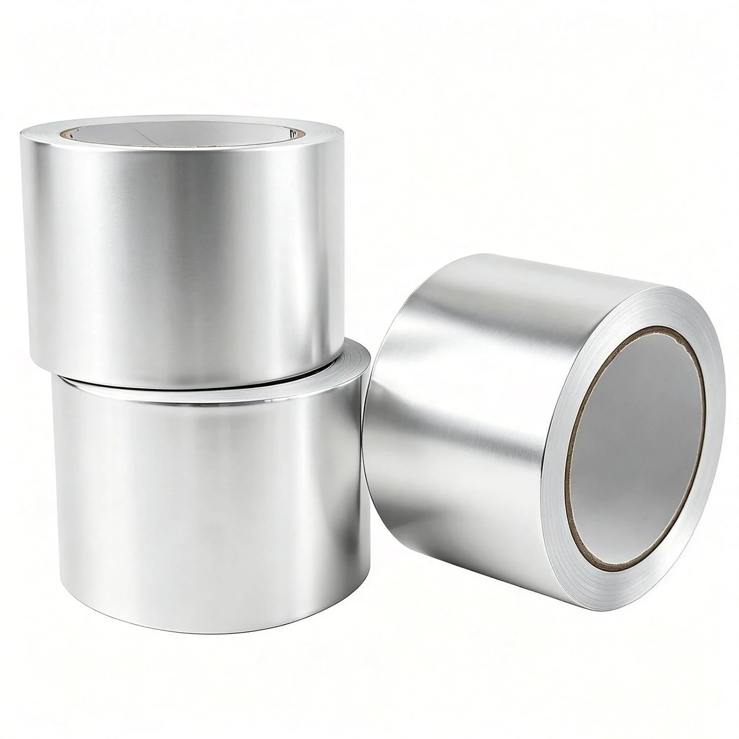 Aluminum Foil Tape 3 Pack, 2 Inch × 65 FT  Heavy Duty Heat Resistant Duct Tape for HVAC Insulation, Sealing & Reflective Use