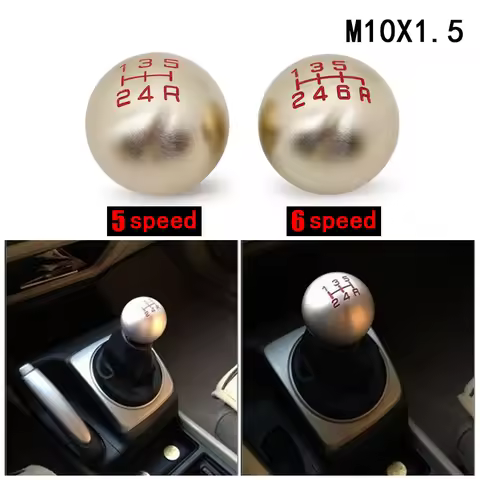 Aluminum 5/6 Speed JDM Ball Shape Shift Gear Knob For Honda Fit Civic City FD2 FN2 EP3 TYPE R DC2 DC5 AP1 AP2 S2000 F20C