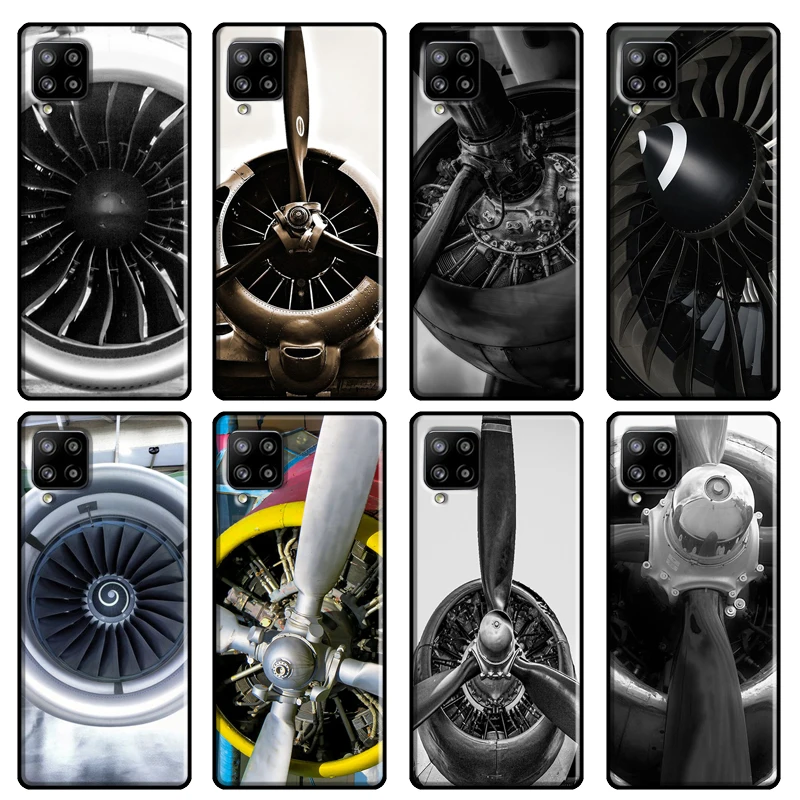 Vintage Plane Engine aircraft For Samsung Galaxy A20e A21S A50 A70 A72 A51 A71 A52 A02S A12 A42 A31 A41 A42 Phone Case