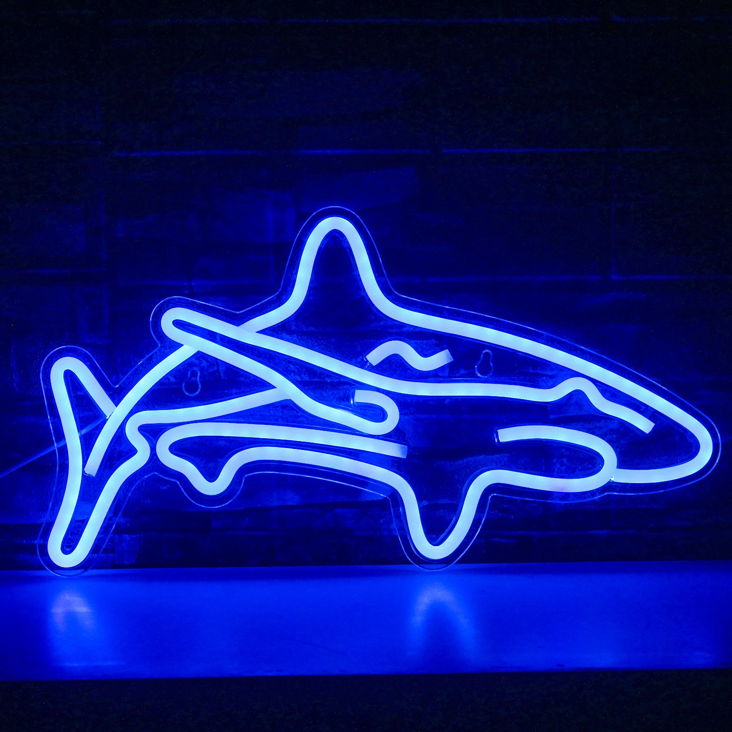 Ineonlife Anime Led Neon Sign Shark Beer Bar Lamps USB With Switch Power Cool Funny Street Wall Hanging Art Room Decor Light