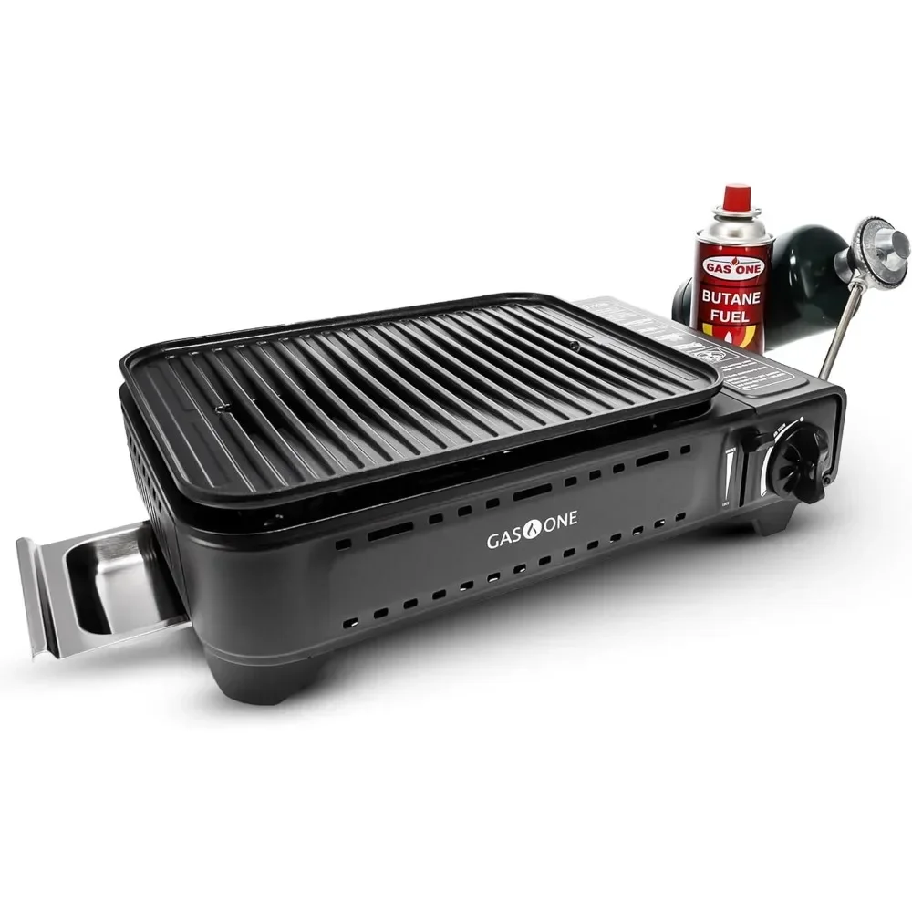 

A Propane or Butane Grill Stove GS-2400P Dual Fuel Portable Camping Grill Gas Stove with Carrying Case