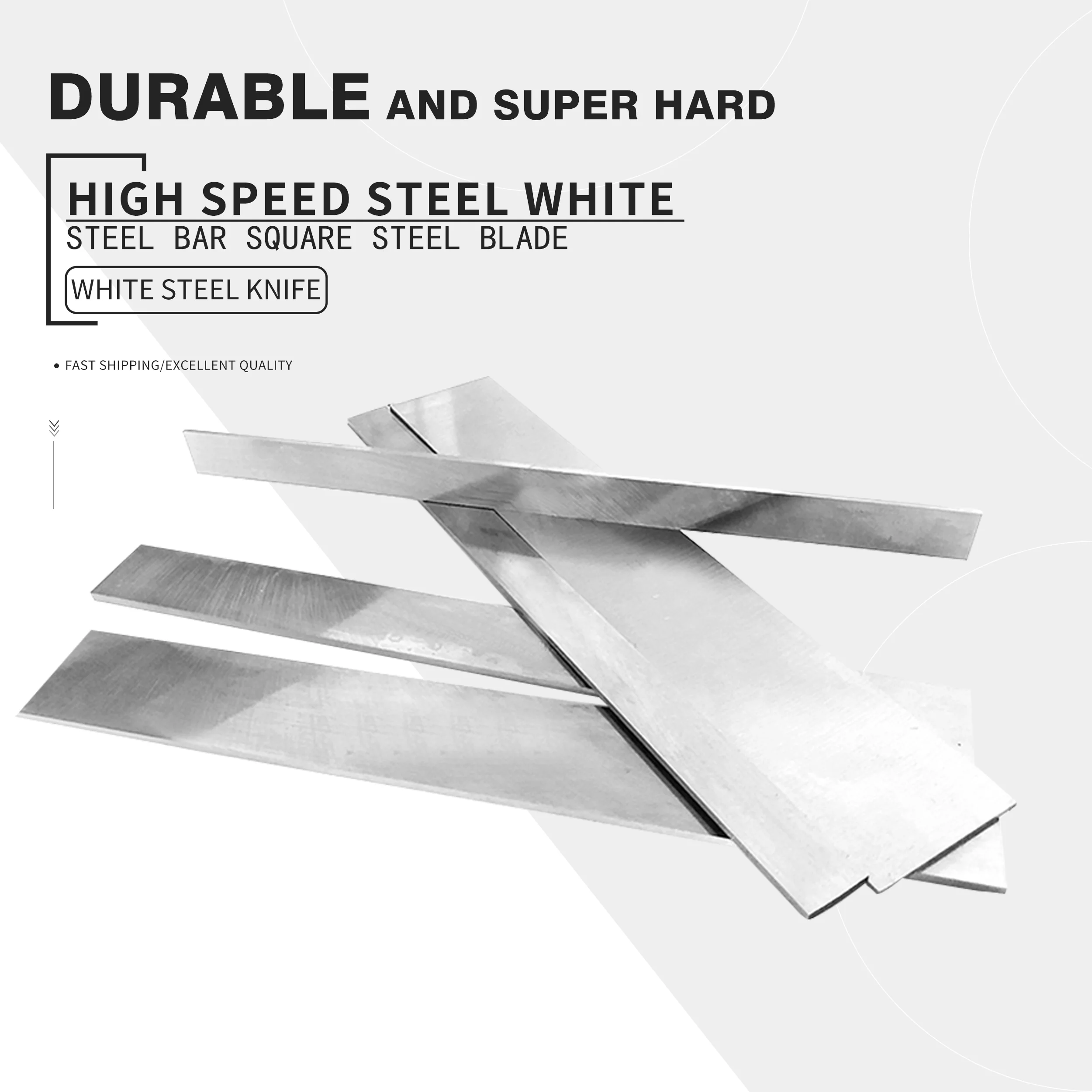 50x60x300 50x80x300 50x100x300 White steel square blade sharp and wear-resistant blades white steel blade steel knife super hard