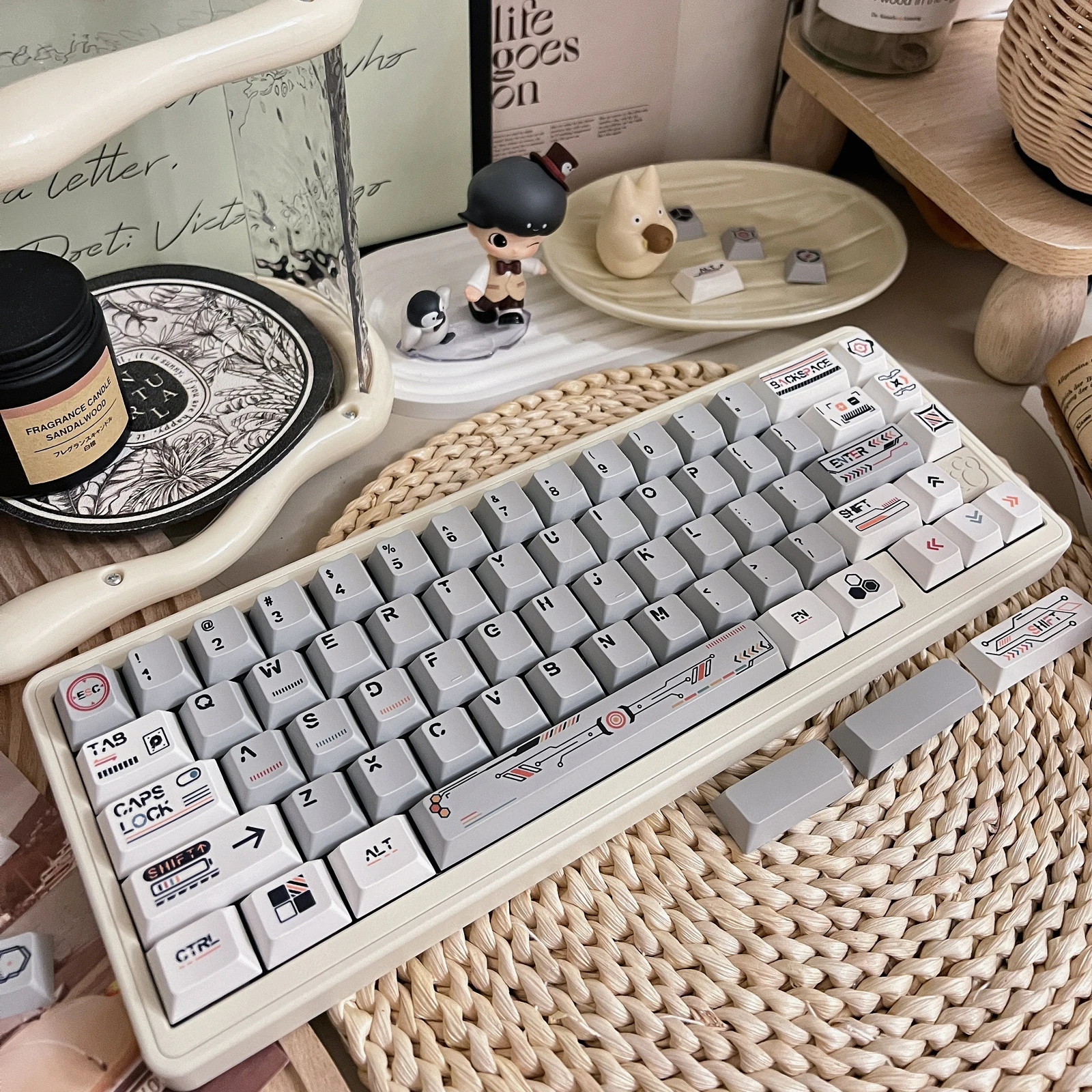 75 Layout Keycaps Love Letter Future Graffiti Neutral Style Keycaps Cherry 95 Keys For Hi75 Aula F75 Keycaps